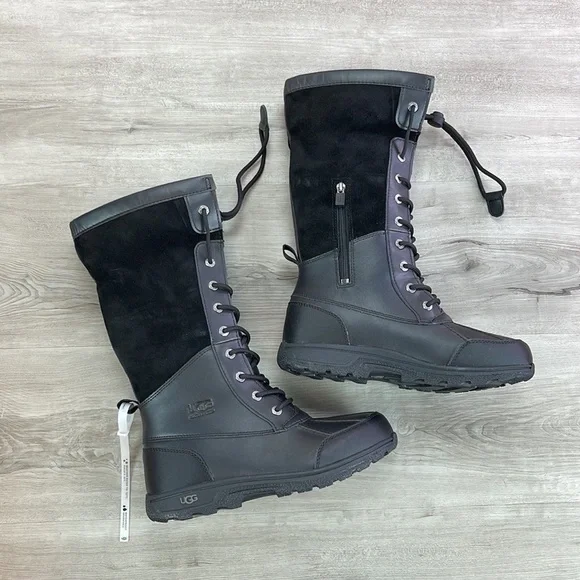 🍁UGG🍁 BUTTE II TOGGLE TALL BLACK CWR KIDS WINTER WATER PROOF TALL BOOTS - Picture 9 of 15